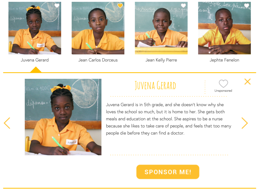 Children's Project of Haiti Sponsorship Widget