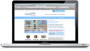 A screen shot of the Jumping Joey's Number Line website